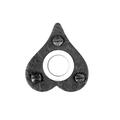 Acorn Mfg 1-7/8 Heart Electric Bell Button - Black Iron AMPBP